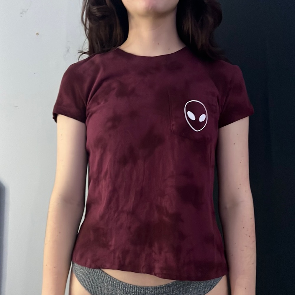 A red and black shirt